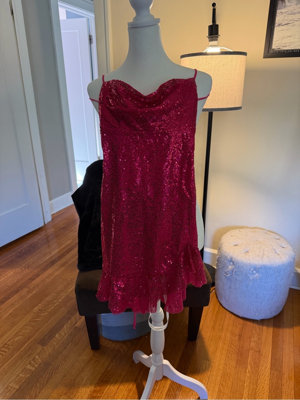 Lucy in the Sky Fuchsia Sequin Mini Dress